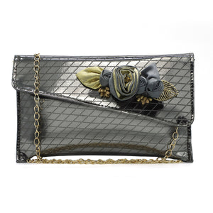 Two In One Flower Fitting Shine Ladies Clutch - myStore20202019