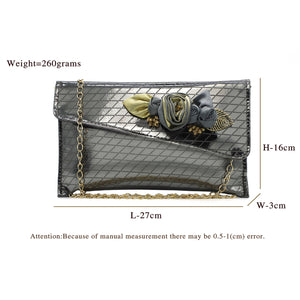 Two In One Flower Fitting Shine Ladies Clutch - myStore20202019