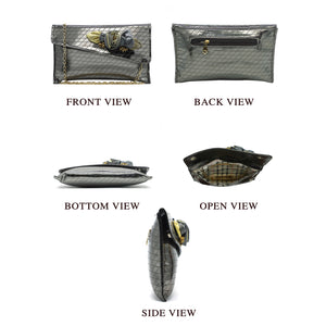 Two In One Flower Fitting Shine Ladies Clutch - myStore20202019