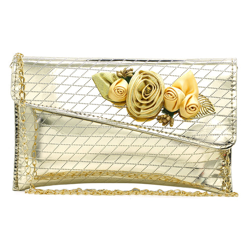 Two In One Flower Fitting Shine Ladies Clutch - myStore20202019