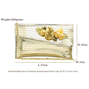 Two In One Flower Fitting Shine Ladies Clutch - myStore20202019