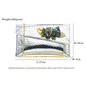 Two In One Flower Fitting Shine Ladies Clutch - myStore20202019