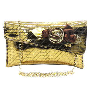 Two In One Flower Fitting Shine Ladies Clutch - myStore20202019
