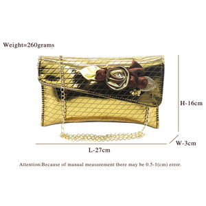 Two In One Flower Fitting Shine Ladies Clutch - myStore20202019