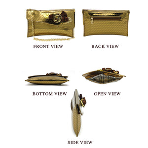 Two In One Flower Fitting Shine Ladies Clutch - myStore20202019