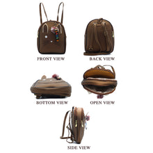 Load image into Gallery viewer, Two In One Front Bow Cat Print Double Zip Girls BackPack - myStore20202019
