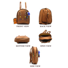 Load image into Gallery viewer, Two In One Front Bow Cat Print Double Zip Girls BackPack - myStore20202019
