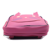 Load image into Gallery viewer, Two In One Front Bow Cat Print Double Zip Girls BackPack - myStore20202019
