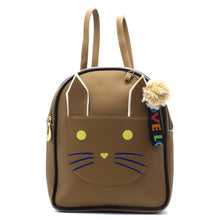 Load image into Gallery viewer, Two In One Front Bow Cat Print Double Zip Girls BackPack - myStore20202019

