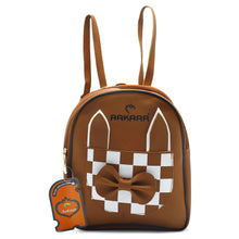 Load image into Gallery viewer, Two In One Front Bow Checks Pattern Double Zip Girls BackPack - myStore20202019
