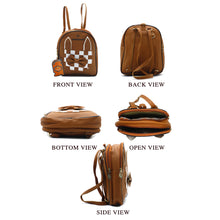 Load image into Gallery viewer, Two In One Front Bow Checks Pattern Double Zip Girls BackPack - myStore20202019
