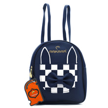 Load image into Gallery viewer, Two In One Front Bow Checks Pattern Double Zip Girls BackPack - myStore20202019
