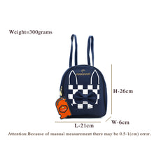 Load image into Gallery viewer, Two In One Front Bow Checks Pattern Double Zip Girls BackPack - myStore20202019
