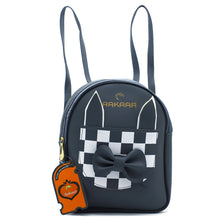Load image into Gallery viewer, Two In One Front Bow Checks Pattern Double Zip Girls BackPack - myStore20202019
