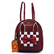 Load image into Gallery viewer, Two In One Front Bow Checks Pattern Double Zip Girls BackPack - myStore20202019
