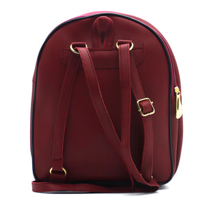 Two In One Front Bow Checks Pattern Double Zip Girls BackPack - myStore20202019