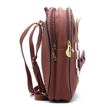Load image into Gallery viewer, Two In One Front Bow Checks Pattern Double Zip Girls BackPack - myStore20202019
