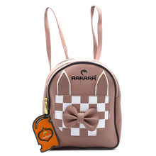 Load image into Gallery viewer, Two In One Front Bow Checks Pattern Double Zip Girls BackPack - myStore20202019
