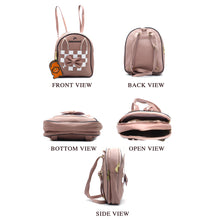 Load image into Gallery viewer, Two In One Front Bow Checks Pattern Double Zip Girls BackPack - myStore20202019
