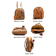 Load image into Gallery viewer, Two In One Front Bow Flap Pocket Double Zip Girls BackPack - myStore20202019
