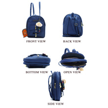 Load image into Gallery viewer, Two In One Front Bow Flap Pocket Double Zip Girls BackPack - myStore20202019
