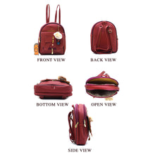 Load image into Gallery viewer, Two In One Front Bow Flap Pocket Double Zip Girls BackPack - myStore20202019
