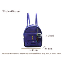 Load image into Gallery viewer, Two In One Front Bow Flap Pocket Double Zip Girls BackPack - myStore20202019
