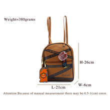 Load image into Gallery viewer, Two In One Front Zip Pocket Double Zip Printed Girls BackPack - myStore20202019
