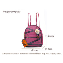 Load image into Gallery viewer, Two In One Front Zip Pocket Double Zip Printed Girls BackPack - myStore20202019
