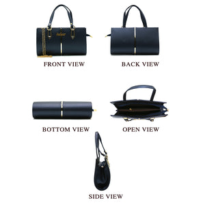 Two In One Golden Stripe Stone Fitting Women Clutch - myStore20202019