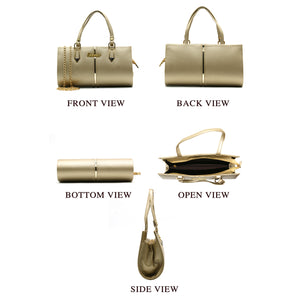 Two In One Golden Stripe Stone Fitting Women Clutch - myStore20202019