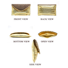 Load image into Gallery viewer, Two In One Jute Stone Flap Envelope Women Clutch - myStore20202019
