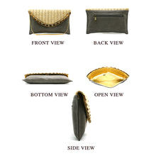 Load image into Gallery viewer, Two In One Jute Stone Flap Envelope Women Clutch - myStore20202019
