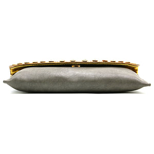 Two In One Jute Stone Flap Envelope Women Clutch - myStore20202019