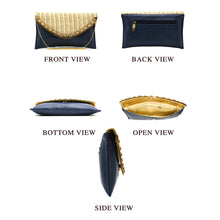 Load image into Gallery viewer, Two In One Jute Stone Flap Envelope Women Clutch - myStore20202019
