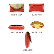 Load image into Gallery viewer, Two In One Jute Stone Flap Envelope Women Clutch - myStore20202019
