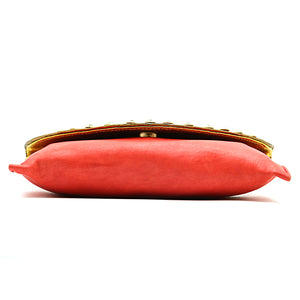 Two In One Jute Stone Flap Envelope Women Clutch - myStore20202019