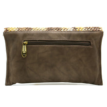 Load image into Gallery viewer, Two In One Jute Stone Flap Envelope Women Clutch - myStore20202019
