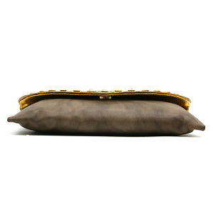 Two In One Jute Stone Flap Envelope Women Clutch - myStore20202019
