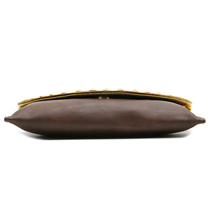Two In One Jute Stone Flap Envelope Women Clutch - myStore20202019