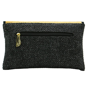 Two In One Jute V Flap Envelope Women Clutch - myStore20202019