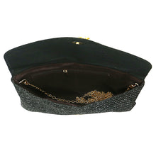 Load image into Gallery viewer, Two In One Jute V Flap Envelope Women Clutch - myStore20202019
