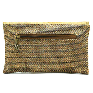 Two In One Jute V Flap Envelope Women Clutch - myStore20202019