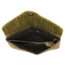 Load image into Gallery viewer, Two In One Jute V Flap Envelope Women Clutch - myStore20202019
