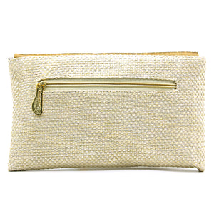 Two In One Jute V Flap Envelope Women Clutch - myStore20202019