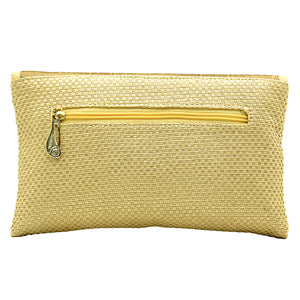Two In One Jute V Flap Envelope Women Clutch - myStore20202019