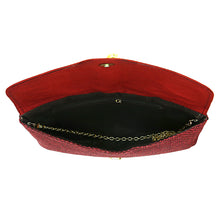 Load image into Gallery viewer, Two In One Jute V Flap Envelope Women Clutch - myStore20202019
