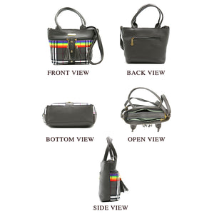 Two In One Multi Color Checks Women Sling Bag - myStore20202019