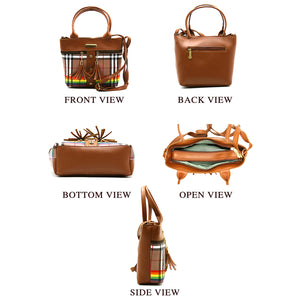 Two In One Multi Color Checks Women Sling Bag - myStore20202019