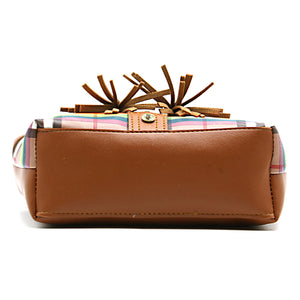 Two In One Multi Color Checks Women Sling Bag - myStore20202019